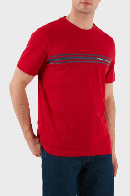 Tommy Hilfiger % 100 Pamuk Regular Fit Bisiklet Yaka Erkek T Shirt MW0MW37443 XLD KIRMIZI - 2
