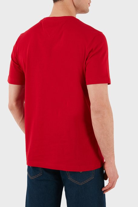 Tommy Hilfiger % 100 Pamuk Regular Fit Bisiklet Yaka Erkek T Shirt MW0MW37443 XLD KIRMIZI - 3