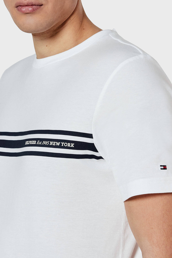 Tommy Hilfiger % 100 Pamuk Regular Fit Bisiklet Yaka Erkek T Shirt MW0MW37443 YBR BEYAZ - 3