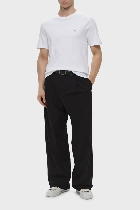 Tommy Hilfiger % 100 Pamuk Regular Fit Bisiklet Yaka Erkek T Shirt MW0MW37508 YBR BEYAZ - 2