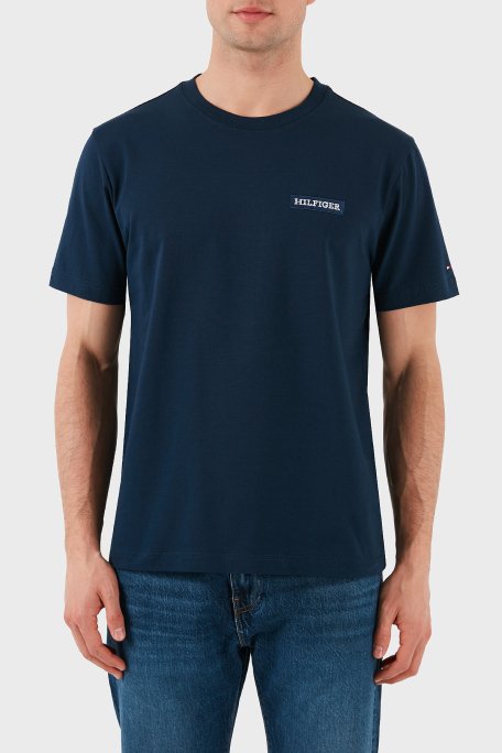 Tommy Hilfiger % 100 Pamuk Regular Fit Bisiklet Yaka Erkek T Shirt MW0MW37909 DAF LACİVERT - 1