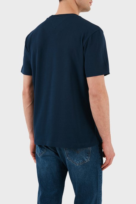 Tommy Hilfiger % 100 Pamuk Regular Fit Bisiklet Yaka Erkek T Shirt MW0MW37909 DAF LACİVERT - 3