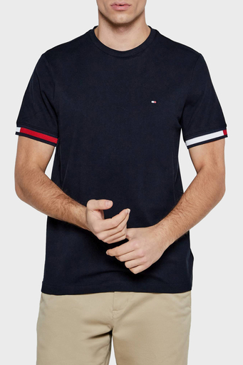 Tommy Hilfiger % 100 Pamuk Regular Fit Bisiklet Yaka Erkek T Shirt MW0MW38078 DW5 LACİVERT - 1