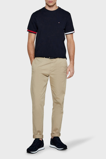 Tommy Hilfiger % 100 Pamuk Regular Fit Bisiklet Yaka Erkek T Shirt MW0MW38078 DW5 LACİVERT - 3