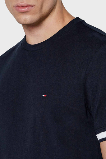 Tommy Hilfiger % 100 Pamuk Regular Fit Bisiklet Yaka Erkek T Shirt MW0MW38078 DW5 LACİVERT - 4