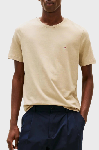 Tommy Hilfiger % 100 Pamuk Regular Fit Bisiklet Yaka Erkek T Shirt MW0MW39995 RBT KUM - 1
