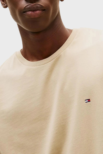 Tommy Hilfiger % 100 Pamuk Regular Fit Bisiklet Yaka Erkek T Shirt MW0MW39995 RBT KUM - 4