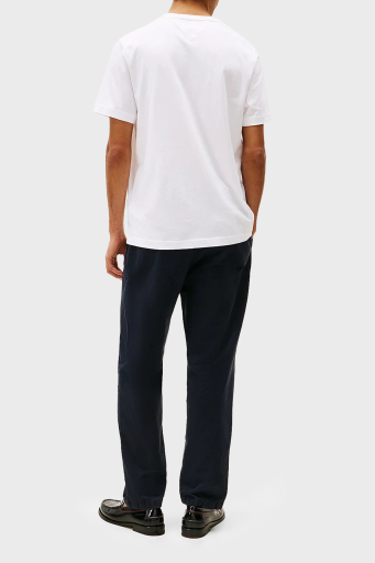 Tommy Hilfiger % 100 Pamuk Regular Fit Bisiklet Yaka Logolu Erkek T Shirt MW0MW36498 YBR BEYAZ - 2