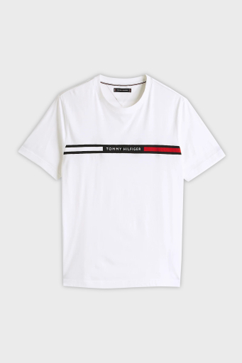 Tommy Hilfiger % 100 Pamuk Regular Fit Bisiklet Yaka Logolu Erkek T Shirt MW0MW36498 YBR BEYAZ - 5