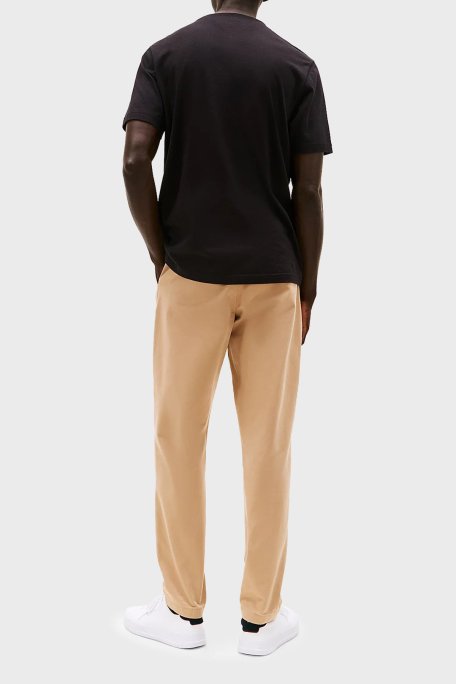 Tommy Hilfiger % 100 Pamuk Regular Fit Bisiklet Yaka Logolu Erkek T Shirt MW0MW37448 BDS SİYAH - 3