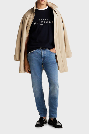 Tommy Hilfiger % 100 Pamuk Regular Fit Bisiklet Yaka Logolu Erkek T Shirt MW0MW37448 DW5 LACİVERT - 3