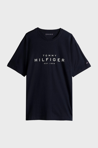 Tommy Hilfiger % 100 Pamuk Regular Fit Bisiklet Yaka Logolu Erkek T Shirt MW0MW37448 DW5 LACİVERT - 5