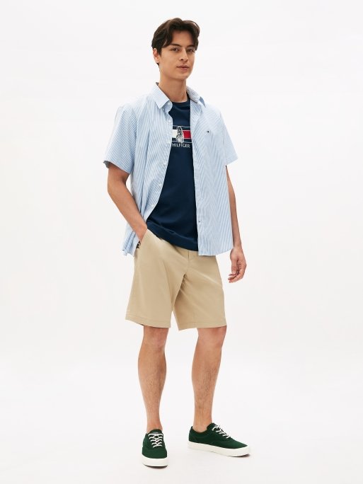 Tommy Hilfiger % 100 Pamuk Regular Fit Bisiklet Yaka Logolu Erkek T Shirt MW0MW38628 DAF LACİVERT - 2