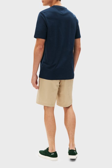 Tommy Hilfiger % 100 Pamuk Regular Fit Bisiklet Yaka Logolu Erkek T Shirt MW0MW38628 DAF LACİVERT - 3