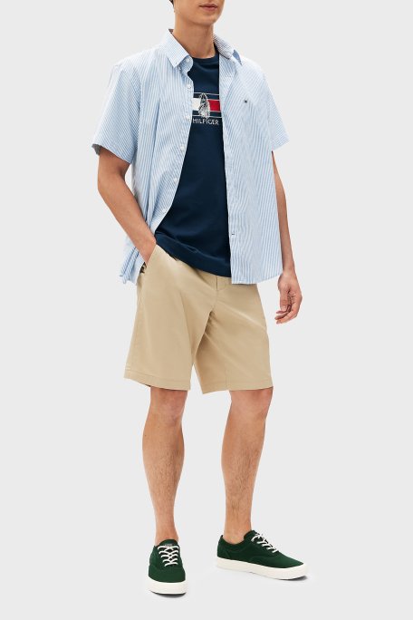 Tommy Hilfiger % 100 Pamuk Regular Fit Bisiklet Yaka Logolu Erkek T Shirt MW0MW38628 DAF LACİVERT - 4