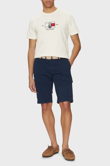 Tommy Hilfiger % 100 Pamuk Regular Fit Bisiklet Yaka Logolu Erkek T Shirt MW0MW38628 Z00 AÇIK BEJ - 2
