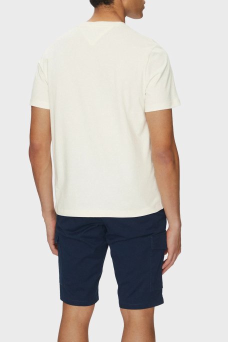 Tommy Hilfiger % 100 Pamuk Regular Fit Bisiklet Yaka Logolu Erkek T Shirt MW0MW38628 Z00 AÇIK BEJ - 3