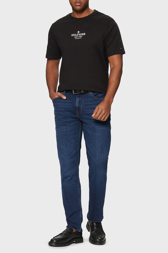 Tommy Hilfiger % 100 Pamuk Regular Fit Bisiklet Yaka Logolu Erkek T Shirt MW0MW38980 BDS SİYAH - 3