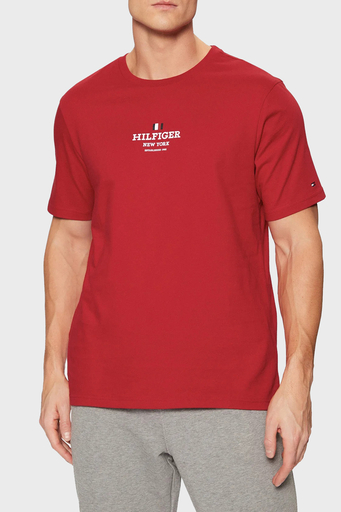 Tommy Hilfiger % 100 Pamuk Regular Fit Bisiklet Yaka Logolu Erkek T Shirt MW0MW38980 XLD KIRMIZI - 1