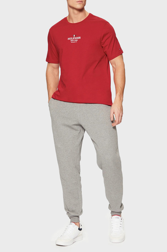 Tommy Hilfiger % 100 Pamuk Regular Fit Bisiklet Yaka Logolu Erkek T Shirt MW0MW38980 XLD KIRMIZI - 3