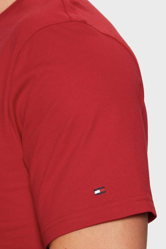 Tommy Hilfiger % 100 Pamuk Regular Fit Bisiklet Yaka Logolu Erkek T Shirt MW0MW38980 XLD KIRMIZI - 5