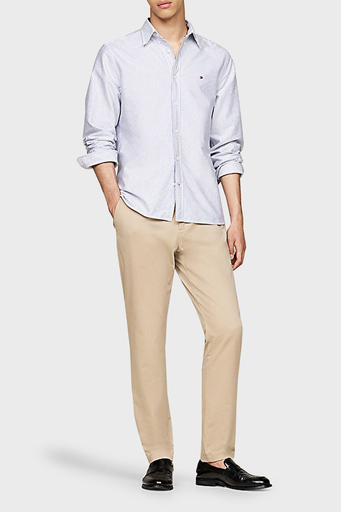 Tommy Hilfiger % 100 Pamuk Regular Fit Çizgili Erkek Gömlek MW0MW36238 0A8 MAVİ - 3