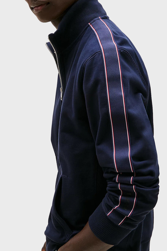 Tommy Hilfiger % 100 Pamuk Regular Fit Dik Yaka Fermuarlı Erkek Sweat MW0MW37468 DW5 LACİVERT - 4
