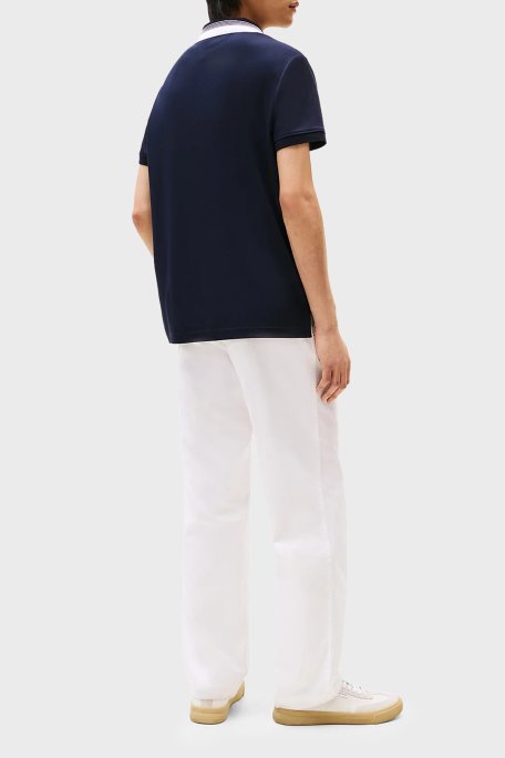 Tommy Hilfiger % 100 Pamuk Regular Fit Düğmeli Çizgili Erkek Polo Yaka T Shirt MW0MW38466 DW5 LACİVERT - 3