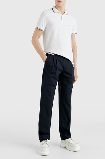 Tommy Hilfiger % 100 Pamuk Regular Fit Düğmeli Erkek Polo T Shirt MW0MW30774 YBR BEYAZ - 2