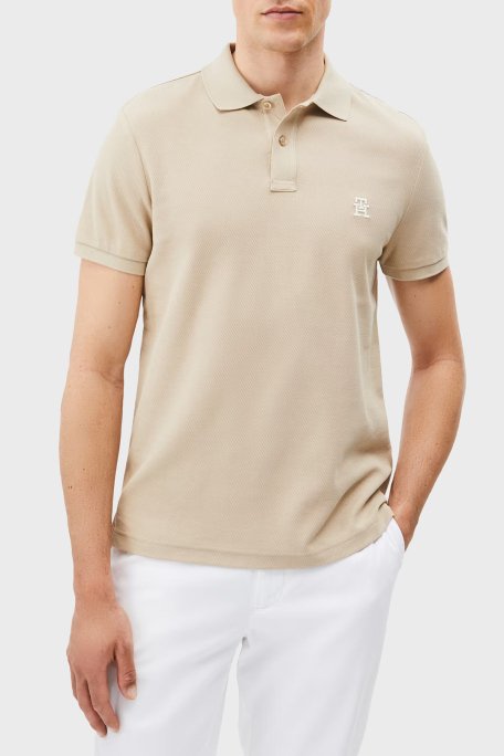 Tommy Hilfiger % 100 Pamuk Regular Fit Düğmeli Erkek Polo Yaka T Shirt MW0MW33167 RBT KUM - 1