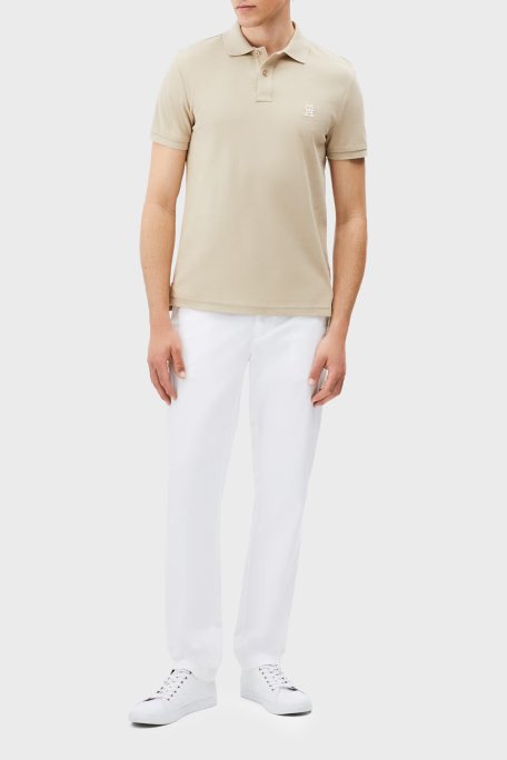 Tommy Hilfiger % 100 Pamuk Regular Fit Düğmeli Erkek Polo Yaka T Shirt MW0MW33167 RBT KUM - 2