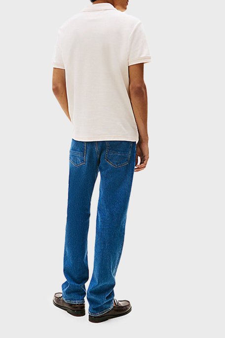 Tommy Hilfiger % 100 Pamuk Regular Fit Düğmeli Erkek Polo Yaka T Shirt MW0MW33167 Z00 AÇIK BEJ - 3