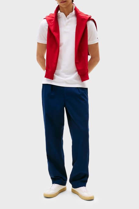 Tommy Hilfiger % 100 Pamuk Regular Fit Düğmeli Erkek Polo Yaka T Shirt MW0MW38456 YBR BEYAZ - 2