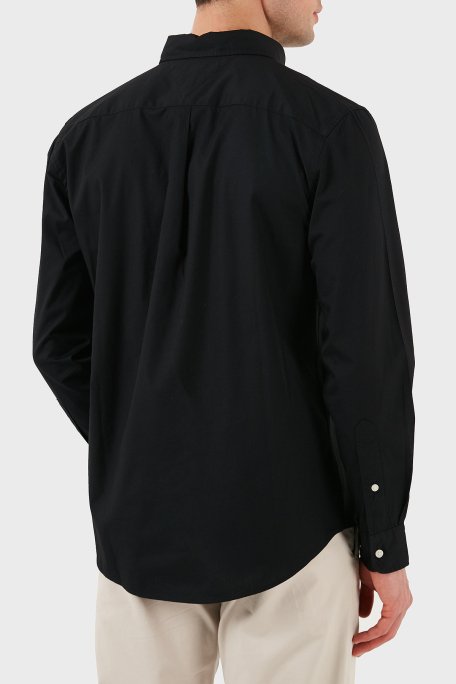 Tommy Hilfiger% 100 Pamuk Regular Fit Düğmeli Yaka Logolu Erkek Gömlek MW0MW39988 BDS SİYAH - 3