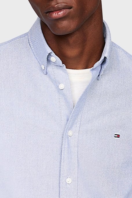 Tommy Hilfiger % 100 Pamuk Regular Fit Erkek Gömlek MW0MW35774 CI0 MAVİ - 4