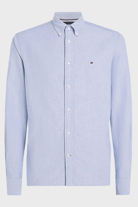 Tommy Hilfiger % 100 Pamuk Regular Fit Erkek Gömlek MW0MW35774 CI0 MAVİ - 5