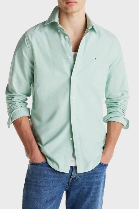 Tommy Hilfiger % 100 Pamuk Regular Fit Erkek Gömlek MW0MW35774 L4F YEŞİL - 1