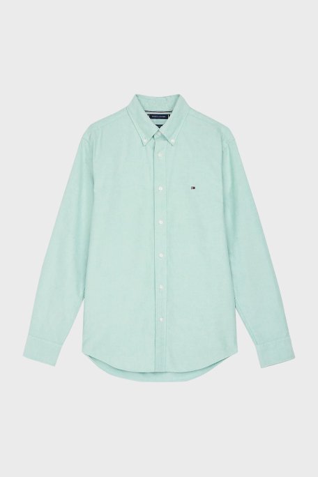 Tommy Hilfiger % 100 Pamuk Regular Fit Erkek Gömlek MW0MW35774 L4F YEŞİL - 5