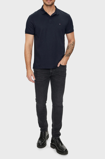Tommy Hilfiger % 100 Pamuk Regular Fit Erkek Polo Yaka T Shirt MW0MW35585 DW5 LACİVERT - 3