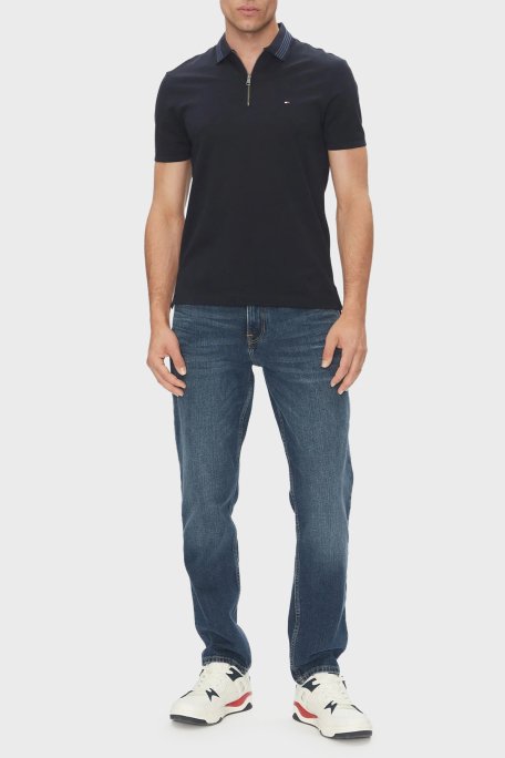 Tommy Hilfiger % 100 Pamuk Regular Fit Fermuarlı Erkek Polo Yaka T Shirt MW0MW38473 DW5 LACİVERT - 2