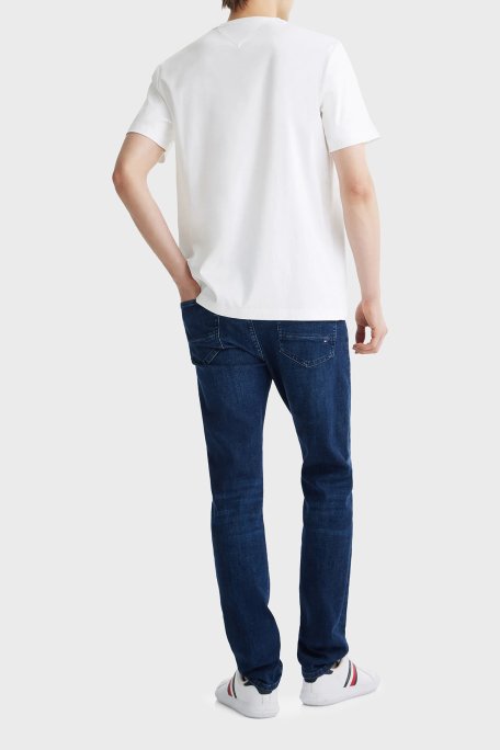 Tommy Hilfiger % 100 Pamuk Regular Fit Kabartma Logolu Erkek T Shirt MW0MW39168 YBR BEYAZ - 3