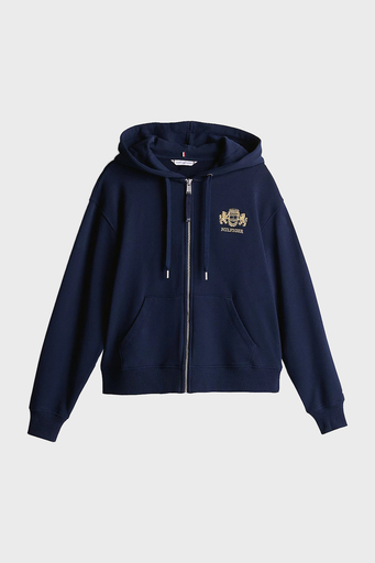 Tommy Hilfiger % 100 Pamuk Regular Fit Kapüşonlu Bayan Sweat WW0WW43850 C1G LACİVERT - 5