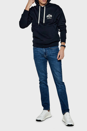 Tommy Hilfiger % 100 Pamuk Regular Fit Kapüşonlu Erkek Sweat MW0MW37462 DW5 LACİVERT - 3