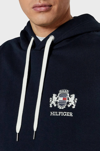 Tommy Hilfiger % 100 Pamuk Regular Fit Kapüşonlu Erkek Sweat MW0MW37462 DW5 LACİVERT - 4