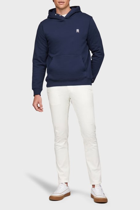 Tommy Hilfiger % 100 Pamuk Regular Fit Kapüşonlu Erkek Sweat MW0MW37469 DAF LACİVERT - 2