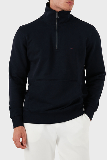 Tommy Hilfiger % 100 Pamuk Regular Fit Yarım Fermuarlı Dik Yaka Erkek Sweat MW0MW37238 DW5 LACİVERT - 1