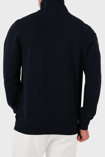 Tommy Hilfiger % 100 Pamuk Regular Fit Yarım Fermuarlı Dik Yaka Erkek Sweat MW0MW37238 DW5 LACİVERT - 2