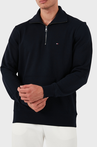 Tommy Hilfiger % 100 Pamuk Regular Fit Yarım Fermuarlı Dik Yaka Erkek Sweat MW0MW37238 DW5 LACİVERT - 5