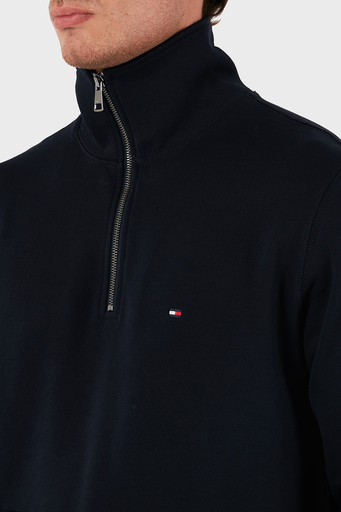 Tommy Hilfiger % 100 Pamuk Regular Fit Yarım Fermuarlı Dik Yaka Erkek Sweat MW0MW37238 DW5 LACİVERT - 6
