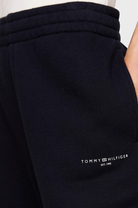 Tommy Hilfiger % 100 Pamuk Regular Fit Yüksek Bel Lastikli Paça Jogger Bayan Pantolon WW0WW42883 DW5 LACİVERT - 3